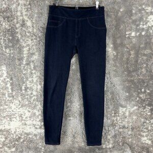 Spanx Size L Casual Jeggings Tapered Blue Pants Pull On Stretch